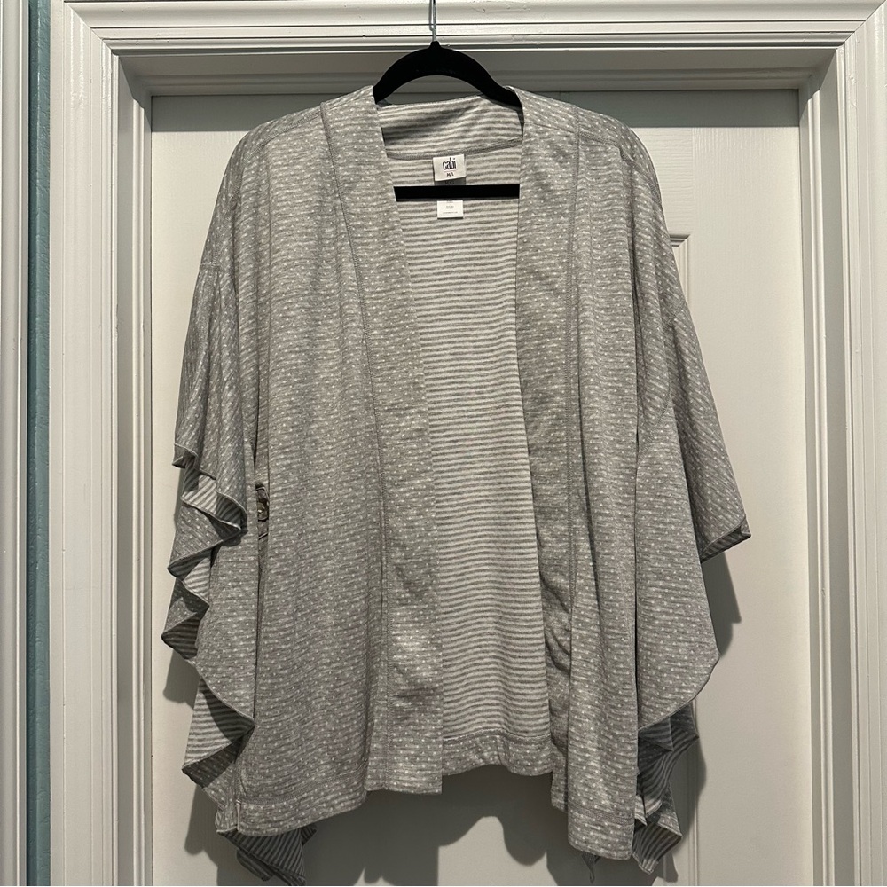CAbi Gray Striped ATC Cape